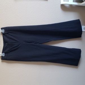 Black Dress pants pinstripes white Size 6